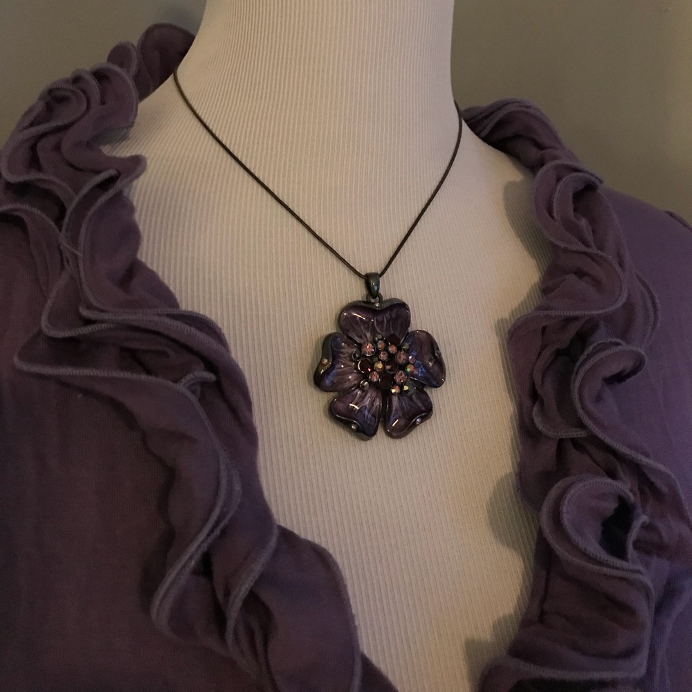 Purple Ruffle Top - Picture 3 of 5